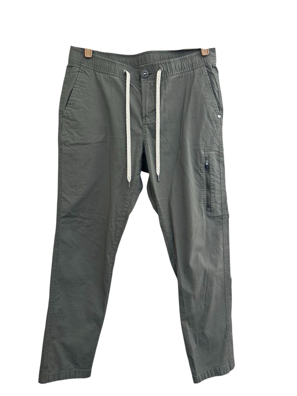 Vuori Ripstop Pants Womens Medium Green VW401 Elastic Waist Zip Pockets #NE180